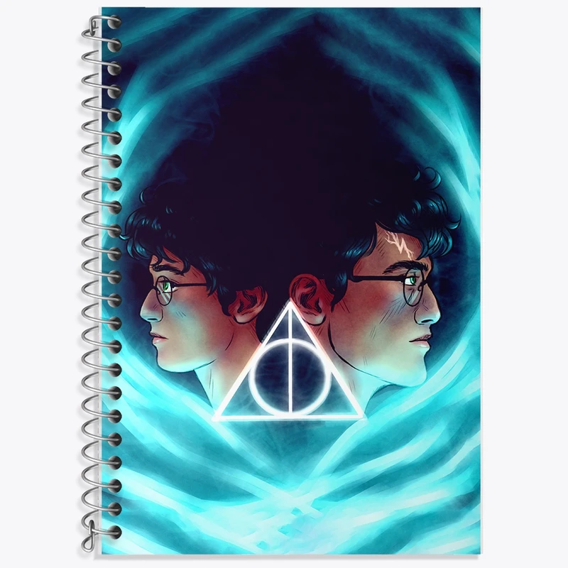 دفتر زبان 50 برگ خندالو مدل سه خط طرح هری پاتر (Harry Potter) کد F2460