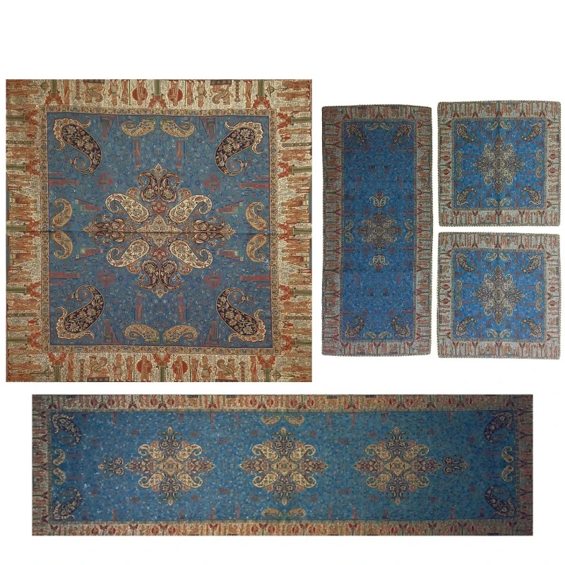 ست 5 تکه رومیزی ترمه کد T30R44SET19