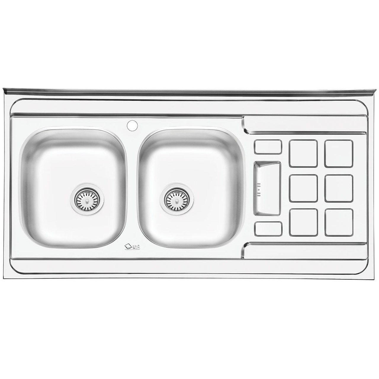 سینک ایلیا استیل مدل 3021L روکار  سایز 60 × 120 سانتی متر
