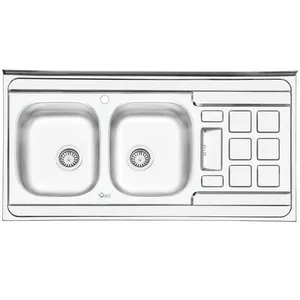 سینک ایلیا استیل مدل 3021L روکار  سایز 60 × 120 سانتی متر