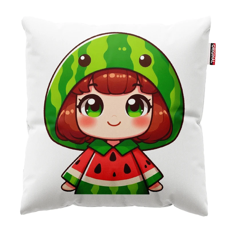  کوسن پاد آفرین طرح دختر کوچولو یلدایی کد 4004 سایز 30*30 سانتی متر