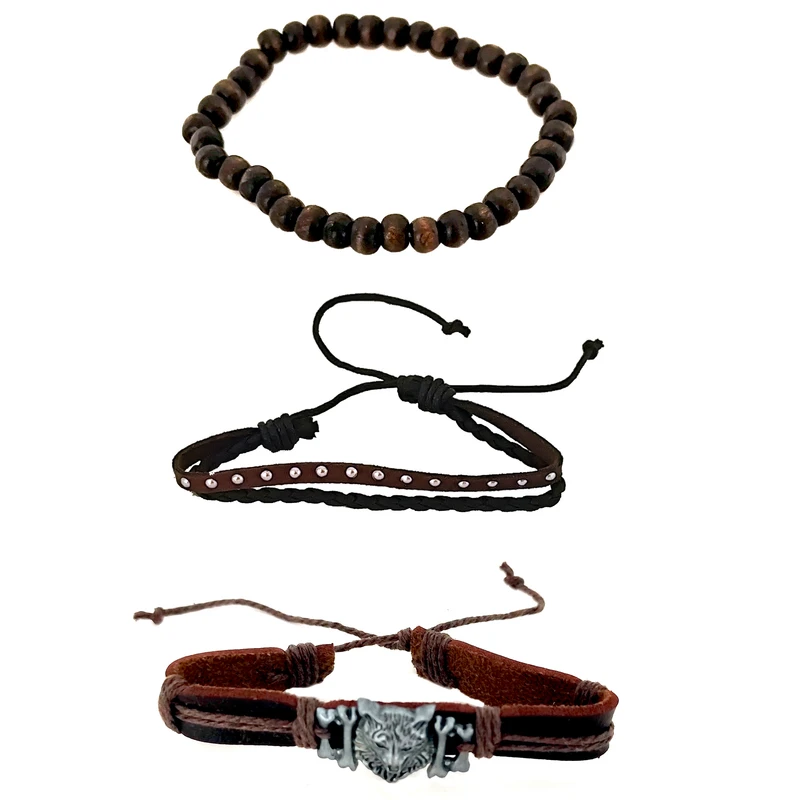 دستبند مردانه مدل کلمبیا بسته 3عددی