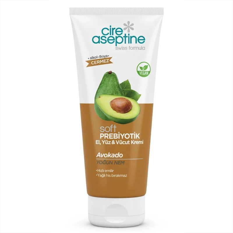 کرم مرطوب‌کننده صورت و بدن سیر آسپتین مدل Prebiotic Avokado مناسب برای انواع پوست حجم 200 میلی‌لیتر