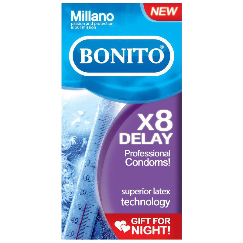 کاندوم بونیتو مدل تاخیری مضاعف delay x8 بسته 6 عددی کاندوم بونیتو مدل تاخیری مضاعف delay x8 بسته 6 عددی