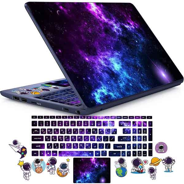 استیکر لپ تاپ راتیانا مدل space 12  به همراه برچسب حروف فارسی