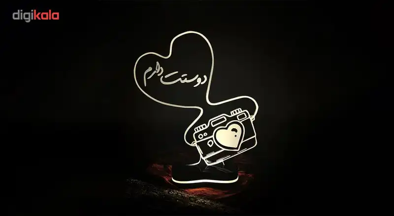 چراغ خواب سه بعدی گالری دیکوماس طرح دوربین عشق کد DMS111