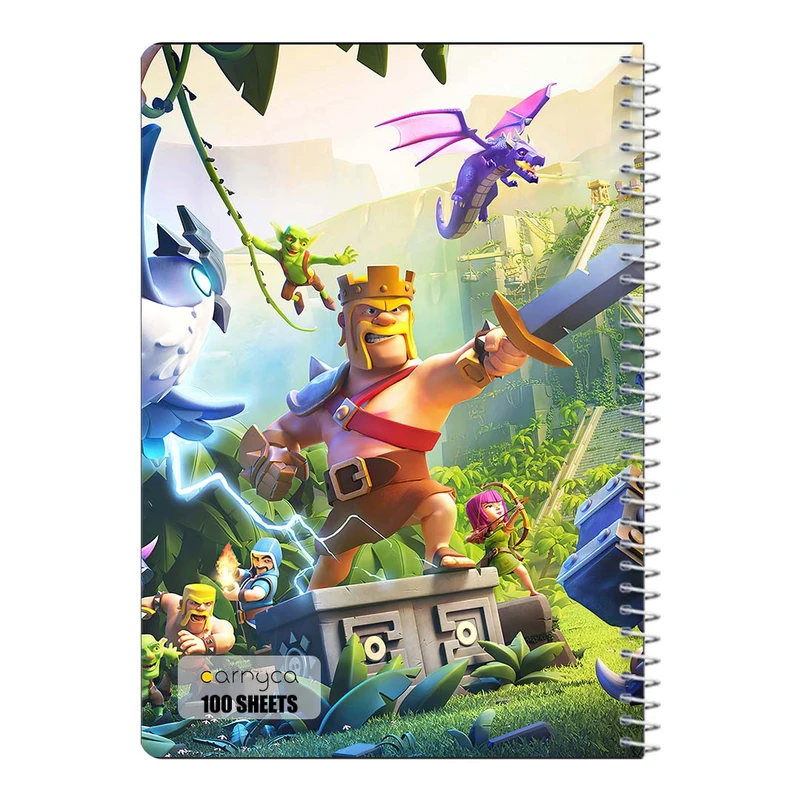 دفتر شطرنجی 100 برگ سیمی کارنیکا طرح کلش اف کلنز Clash of Clans کد 86857