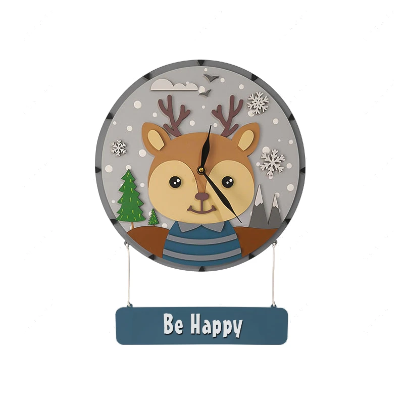 ساعت دیواری کودک طرح گوزن