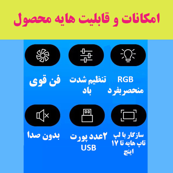 پایه خنک کننده  لپ تاپ آیس کورل مدل a17