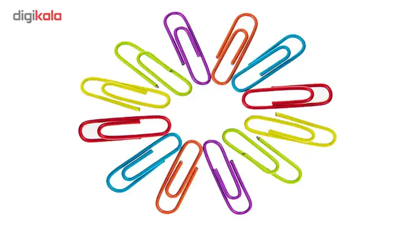 گیره کاغذ رایدین مدل رنگی سایز 28-33میلی متر - بسته 100 عددی