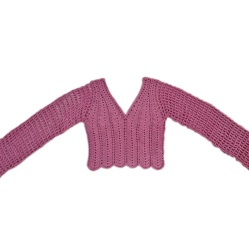 پلیور زنانه مدل کراپ صدفی کد 001