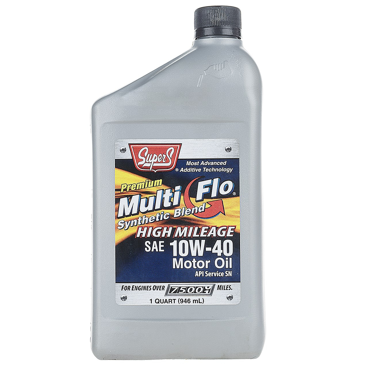 روغن موتور خودرو سوپر اس مدل Multi Flo High Mileage 10W-40 حجم 946 میلی لیتر