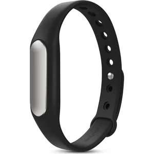 گام شمار شیاومی مشکی مدل Mi Band به همراه بند رنگی