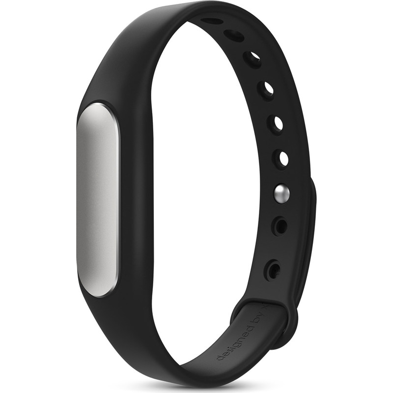 گام شمار شیاومی مشکی مدل Mi Band به همراه بند رنگی