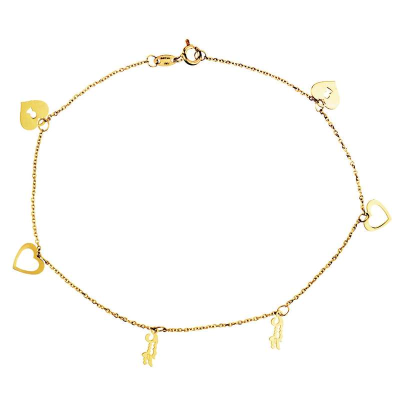 پابند طلا 18 عیار ماهک مدل MA0092 پابند طلا 18 عیار ماهک مدل MA0092