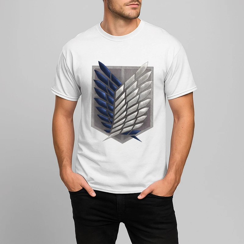 تی شرت آستین کوتاه مردانه مدل انیمه کد H 266