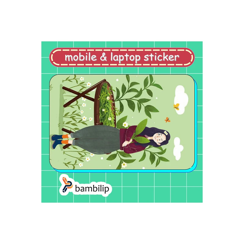 استیکر بامبیلیپ مدل کارت عابر طرح طبیعت و دختر کد 2617272