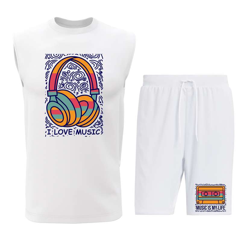 ست تاپ و شلوارک مردانه مدل M069W