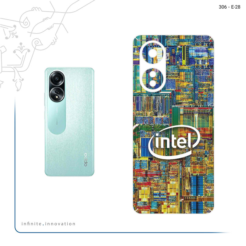 برچسب پوششی ماهوت مدل Intel مناسب برای گوشی موبایل اپو A58 4G