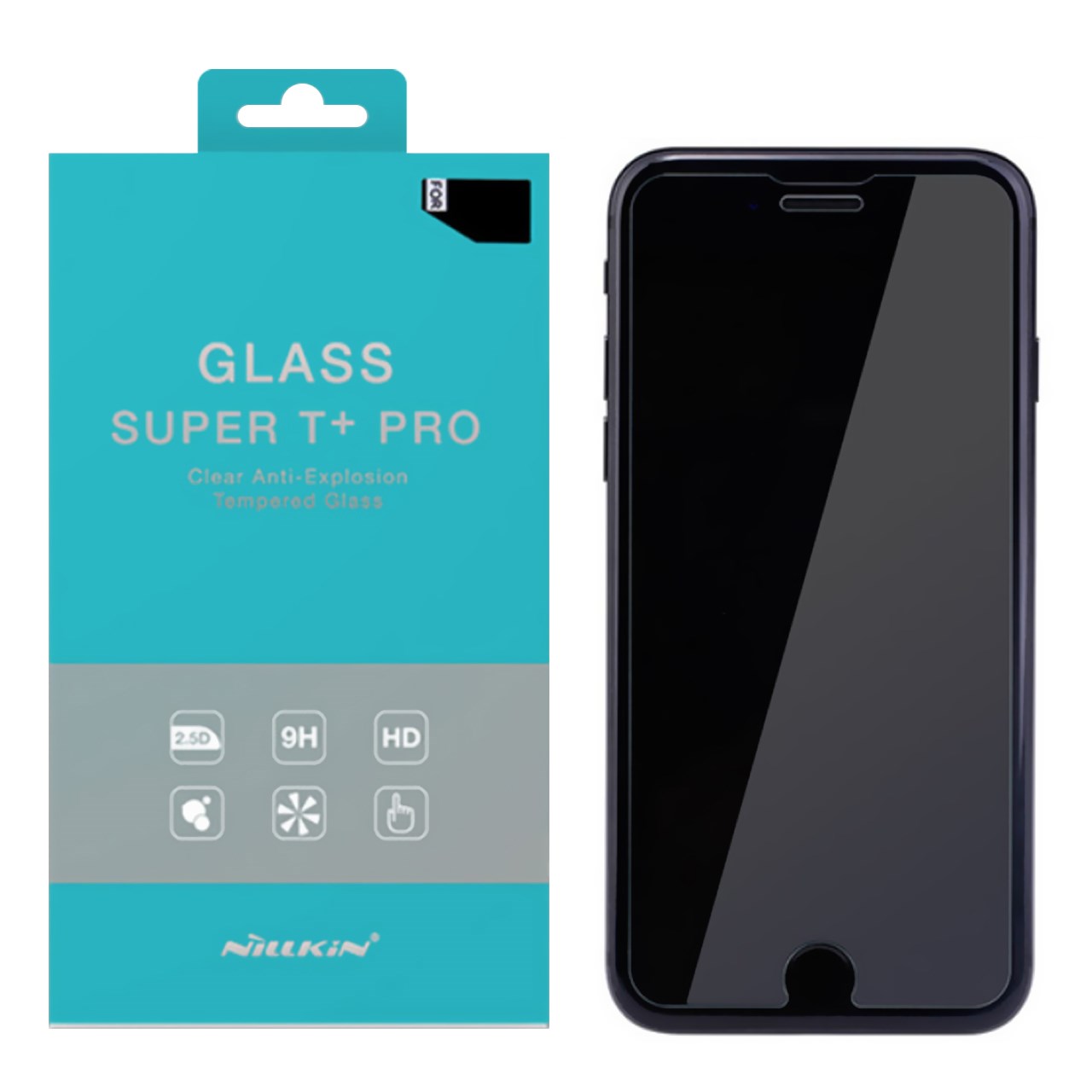 محافظ صفحه نمایش شیشه ای تمپرد نیلکین مدل T Plus Pro مناسب برای گوشی موبایل اپل آیفون 6Plus/6S Plus/7Plus