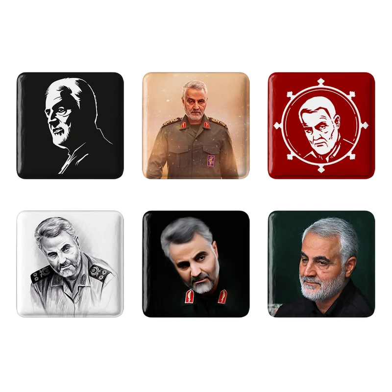 مگنت خندالو مدل سردار قاسم سلیمانی کد 139B مجموعه 6 عددی