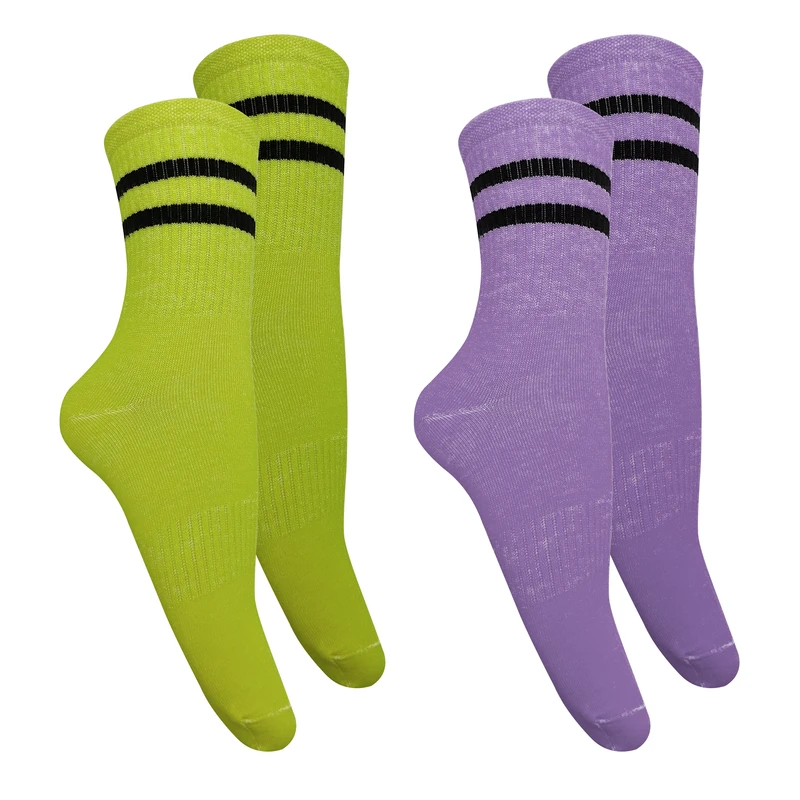 جوراب زنانه تن پوش هنگامه مدل کش اسپرت دو خط GRP بسته 2 عددی