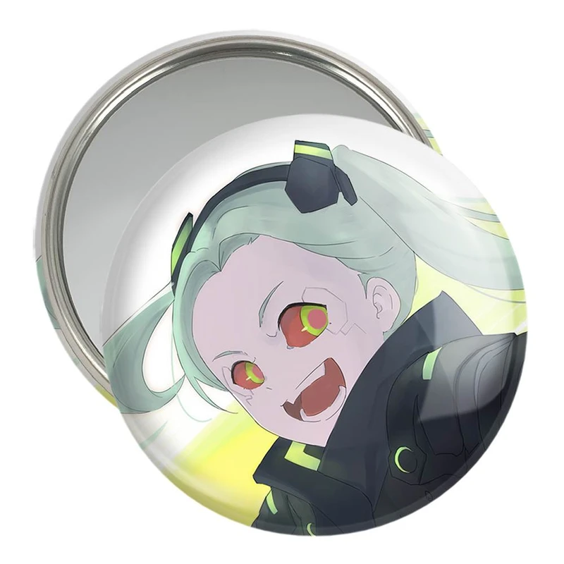 آینه جیبی خندالو مدل ربکا انیمه سایبر بانک Cyberpunk  کد 22455