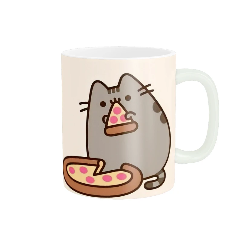 ماگ پادآفرین مدل فانتزی طرح گربه کیوت و بامزه پیتزا کد p9835