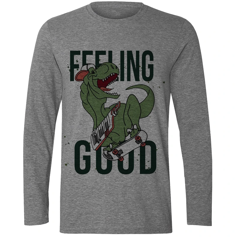 تی شرت آستین بلند مردانه مدل دایناسور F456