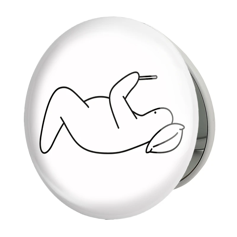 آینه جیبی خندالو طرح تنبل خسته مدل تاشو کد 29415