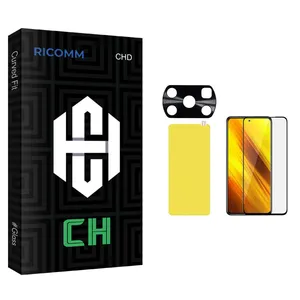 Ricomm CH glass Screen Protector For Xiaomi poco X3 With Camera Lens Protector