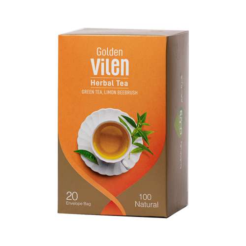 دمنوش گیاهی چای سبز و به لیمو گلدن ویلن بسته 20 عددی