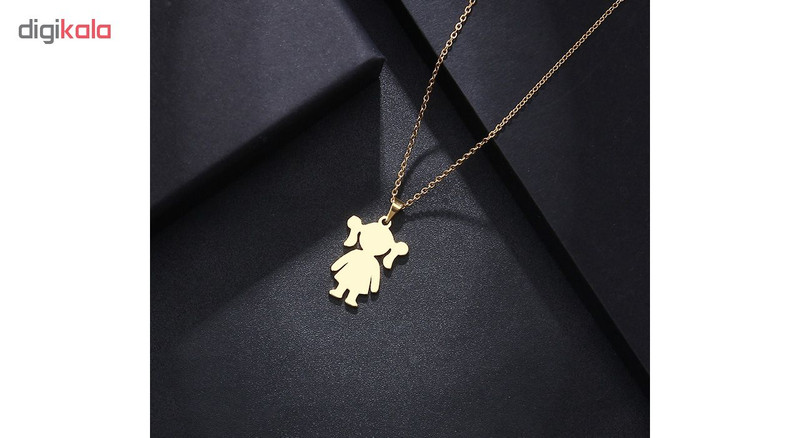 آویز گردنبند طلا 18 عیار زنانه جواهری میکا طرح دختر بچه کد 0110020