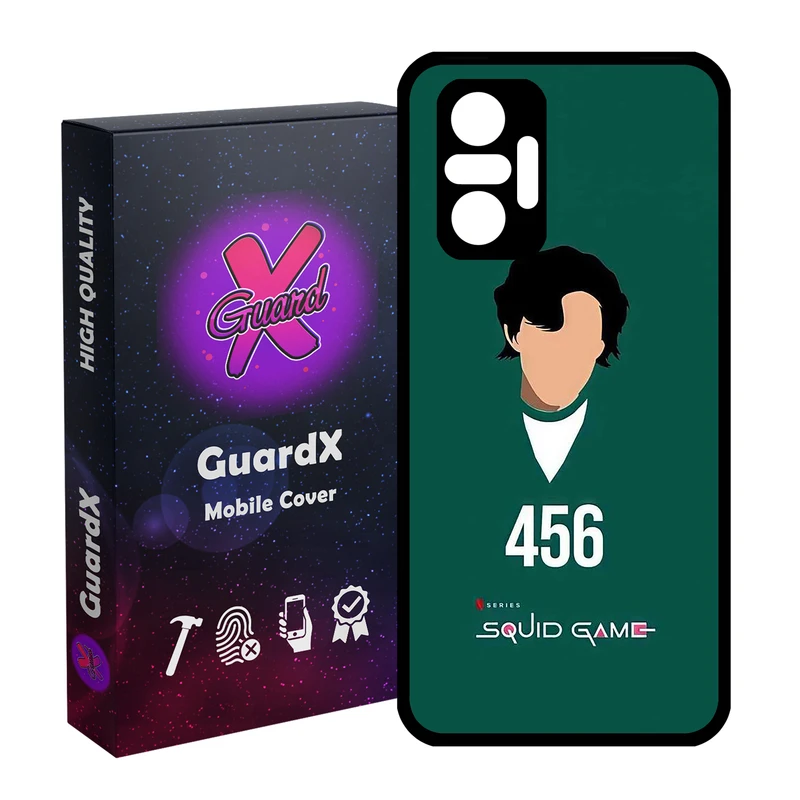 کاور گارد ایکس طرح Squid Game مدل Glass10406 مناسب برای گوشی موبایل شیائومی Redmi Note 10 Pro / Note 10 Pro Max