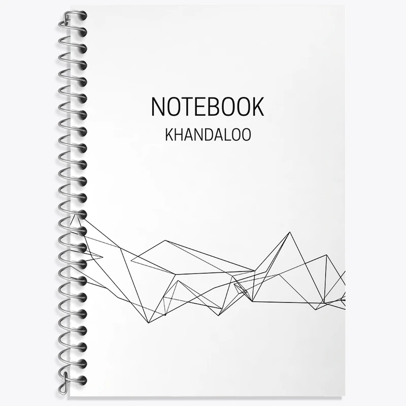 دفتر زبان 50 برگ خندالو مدل سه خط طرح مدرن کد N197