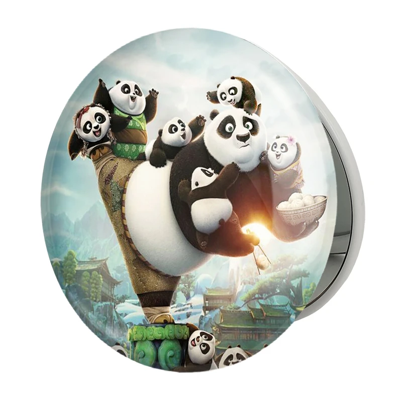 آینه جیبی خندالو طرح پاندا کونگ فو کار مدل تاشو کد 1374 