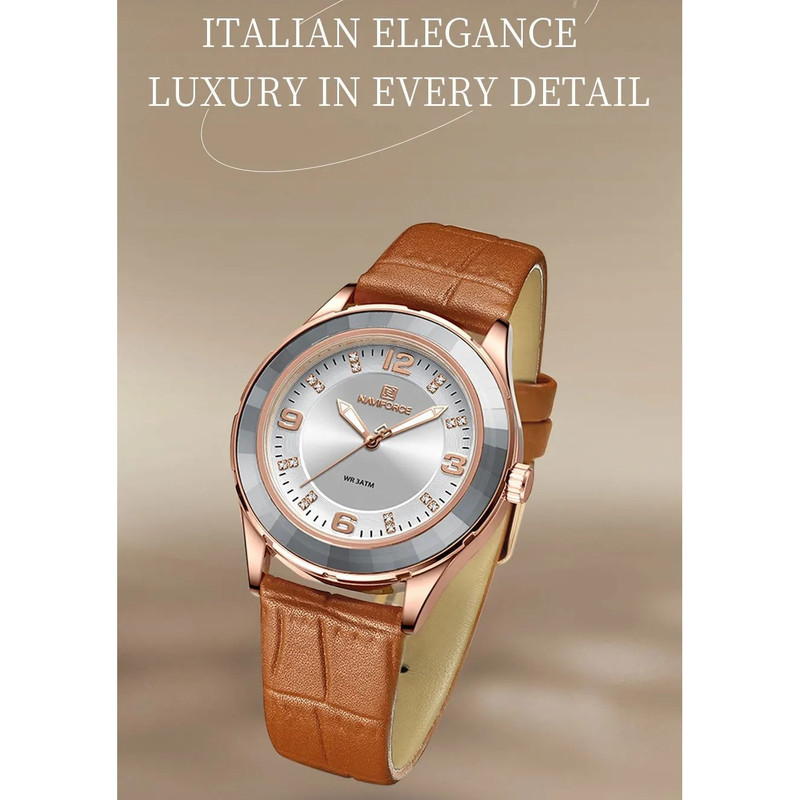 ساعت مچی عقربه ای زنانه نیوی فورس مدل NF5040RGRGW