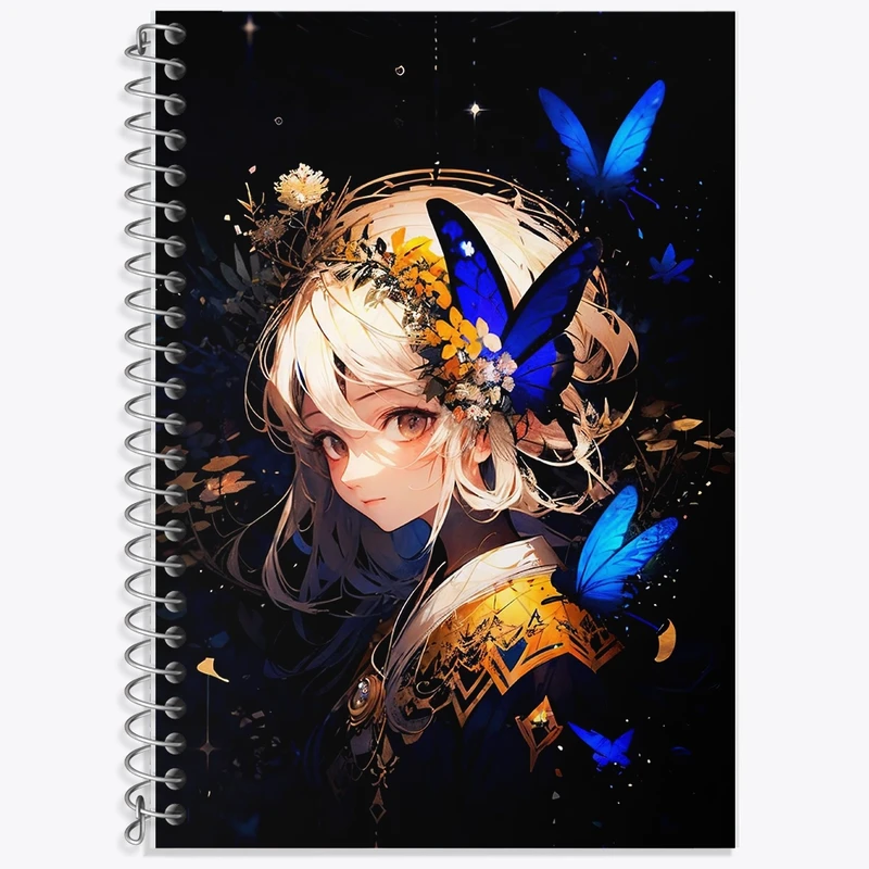 دفتر زبان 50 برگ خندالو مدل دو خط طرح دخترانه کد F1259