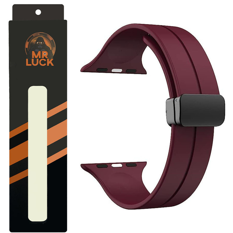 بند مستر لوکی مدل Magnetic Folding Buckle مناسب برای اپل واچ SE 44 میلی متری
