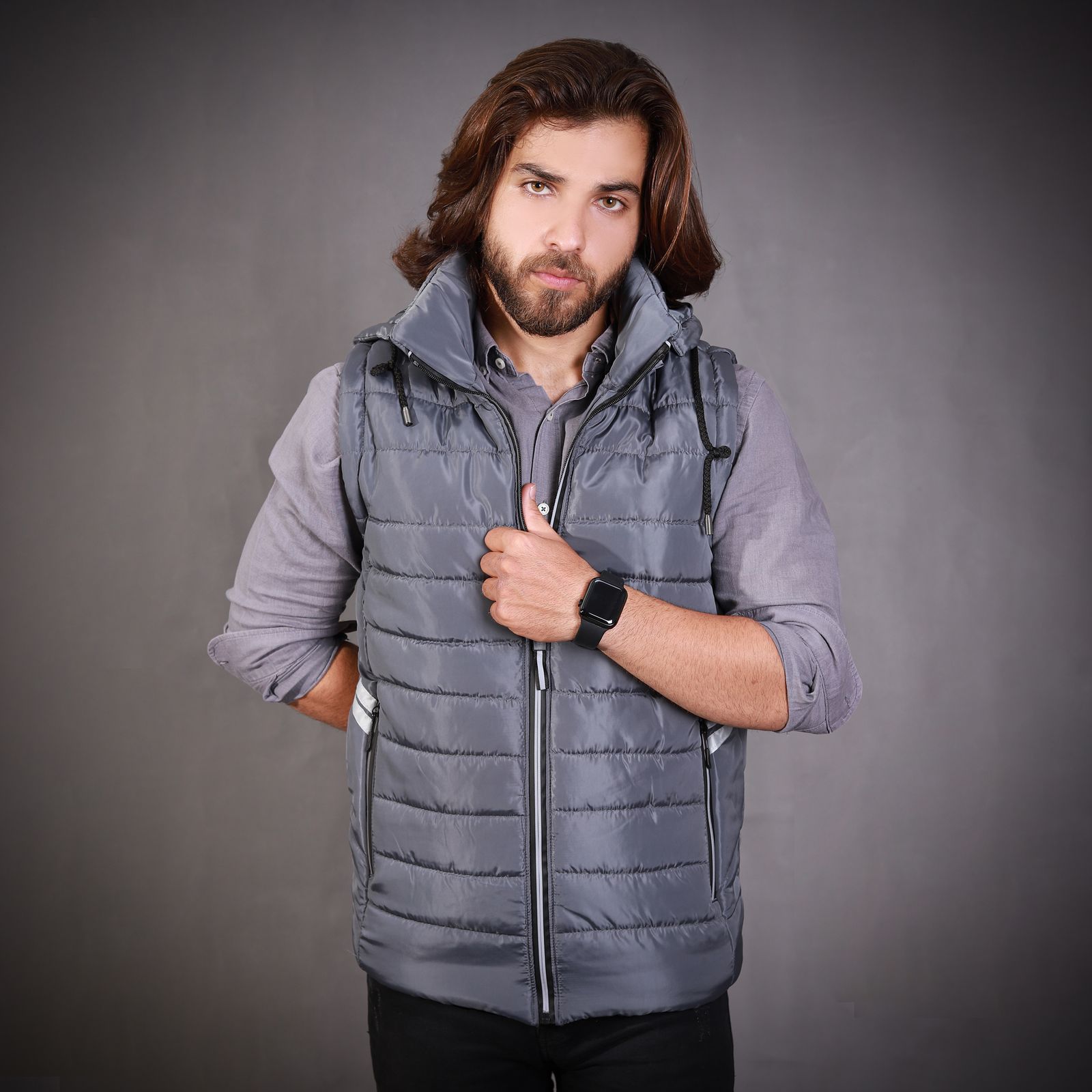 جلیقه مردانه مدل پافر دو رو کد SH - - 75