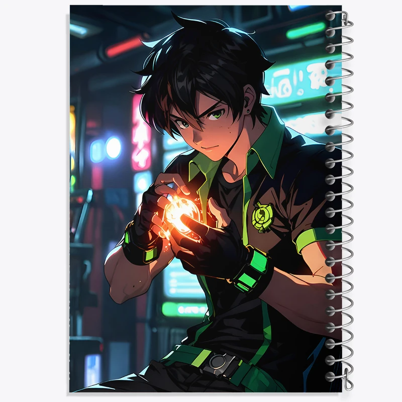 دفتر ژورنال نویسی 50 برگ خندالو مدل نقطه ای طرح پسر انیمه ای کد F6917