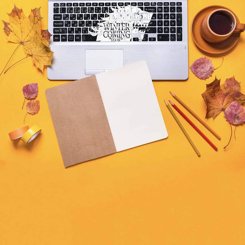 برچسب حروف فارسی کیبورد مدل winter is coming house stark کد K-394 