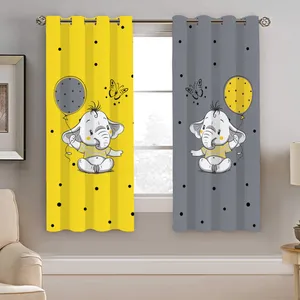 پرده نیروانا طرح فیل کودک مدل هازان کد 8235 سایز 140×200 سانتی متر