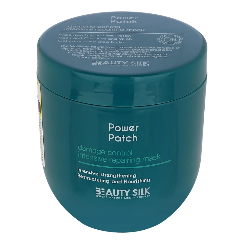 ماسک ترمیم کننده مو بیوتی سیلک مدل Power Patch مناسب برای موهای آسیب دیده حجم 407 میلی لیتر