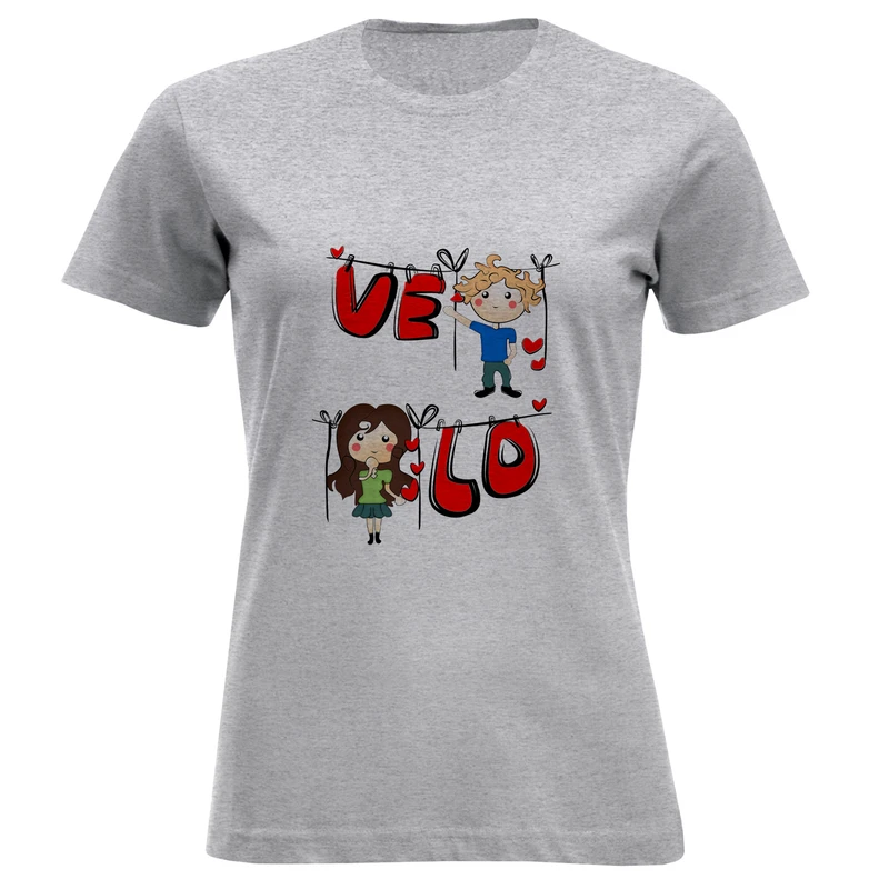 تی شرت آستین کوتاه زنانه مدل D591 LOVE