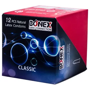 کاندوم بونکس مدل classic بسته 12 عددی