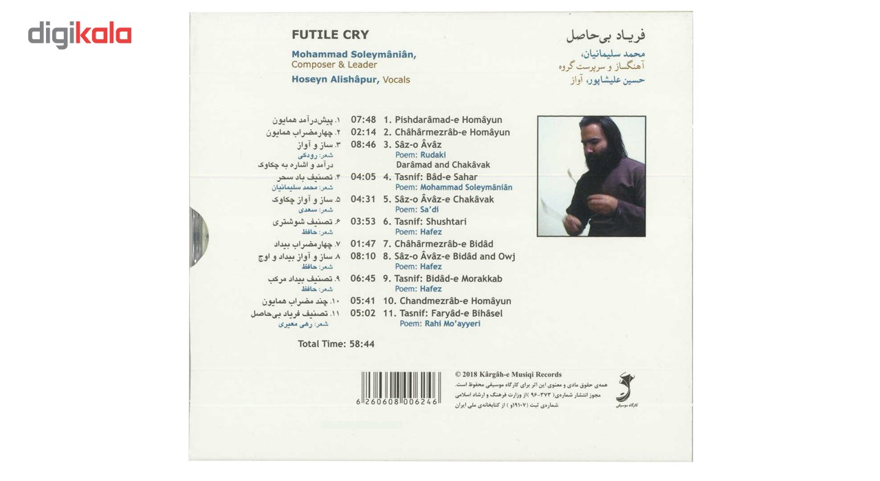 آلبوم موسیقی فریاد بی حاصل اثر حسین علیشاپور