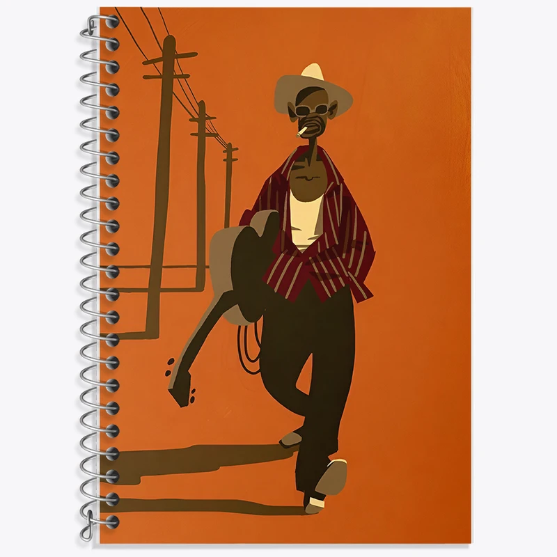 دفتر نت موسیقی 50 برگ خندالو طرح نوازنده گیتار کد F7405