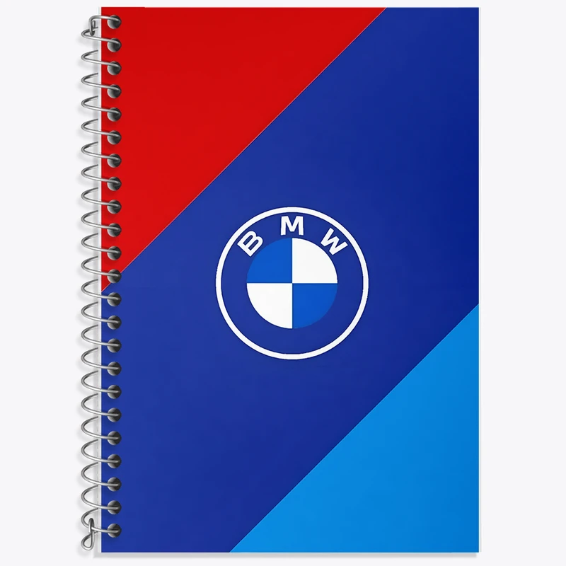 دفتر زبان 50 برگ خندالو مدل دو خط طرح بی ام دبلیو (BMW) کد F5239