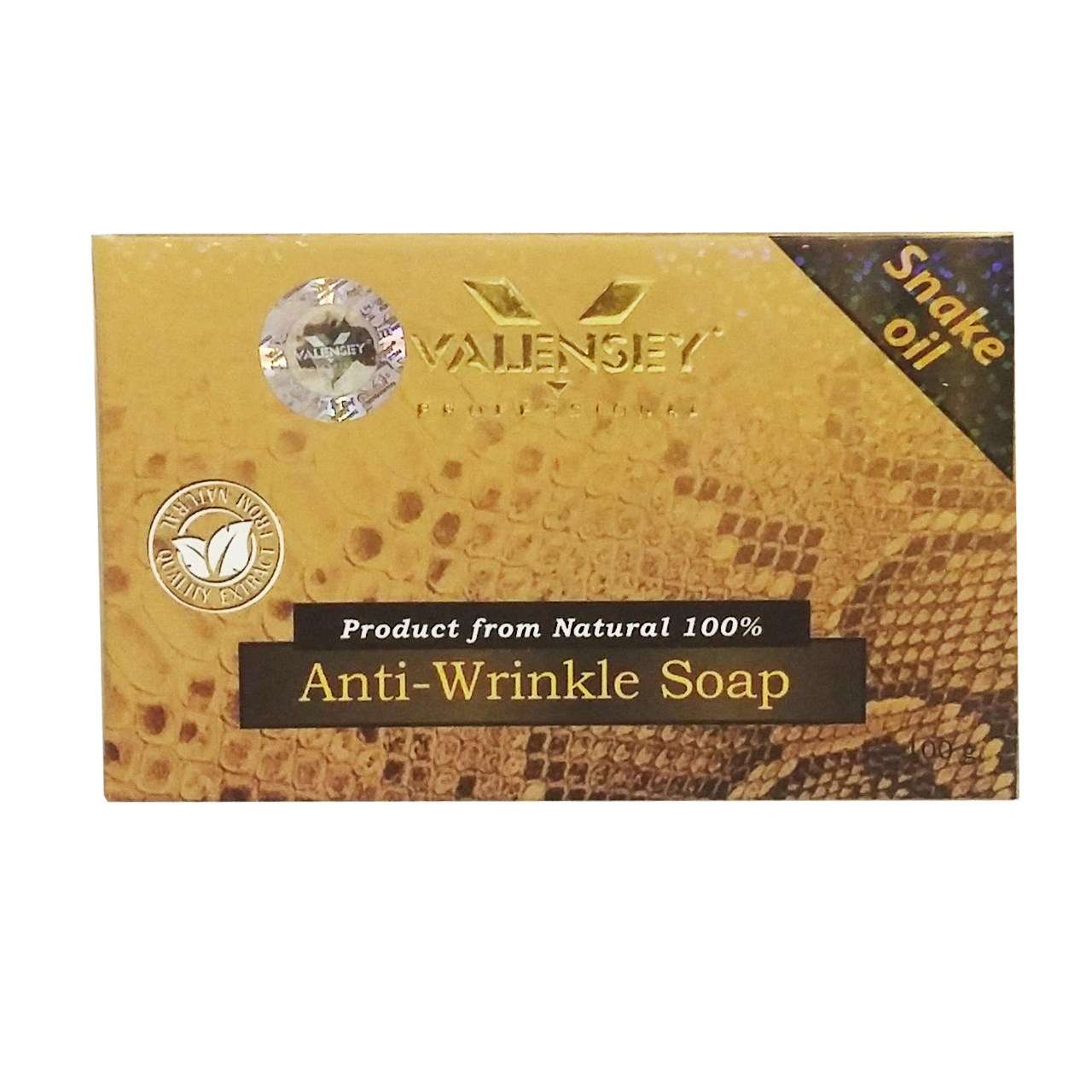 صابون ضد چروک والنسی حاوی روغن مار مقدار 100 گرم